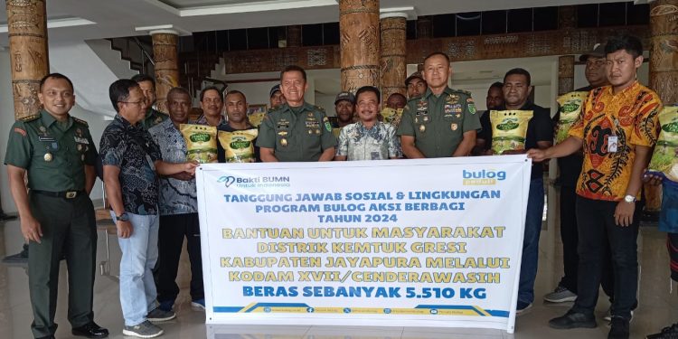Perum Bulog Gandeng Kodam Cenderawasih Salurkan TJSL