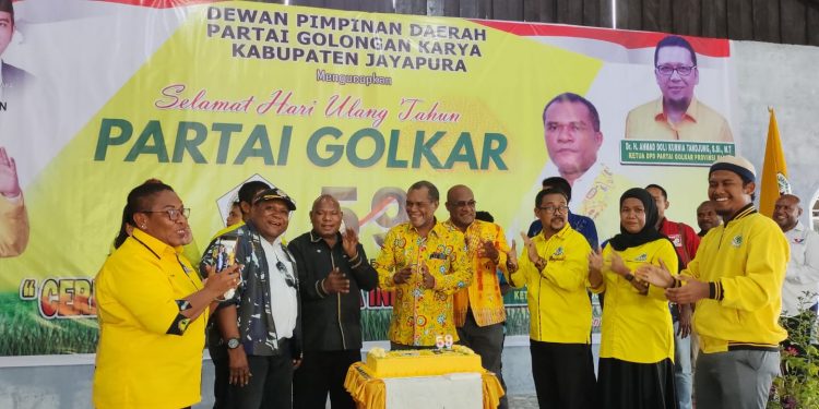 Partai Golkar Kabupaten Jayapura Gelar Syukuran Hari Jadi Ke-59