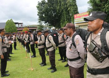 Polres Jayapura Siagakan 577 Personel Amankan Pelaksanaan Pemilu Serentak