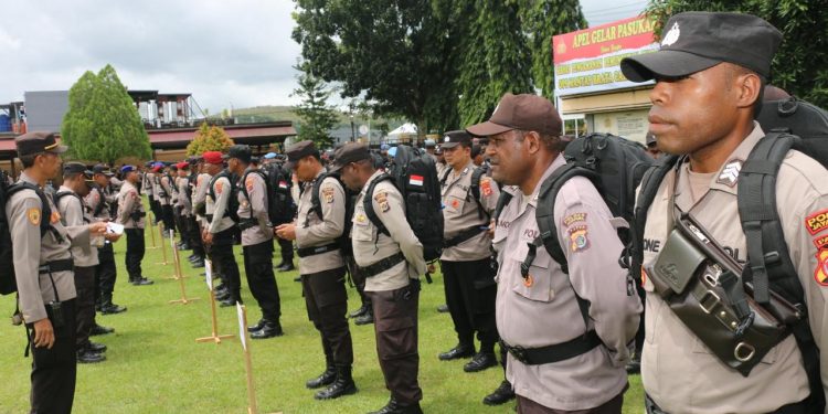 Polres Jayapura Siagakan 577 Personel Amankan Pelaksanaan Pemilu Serentak