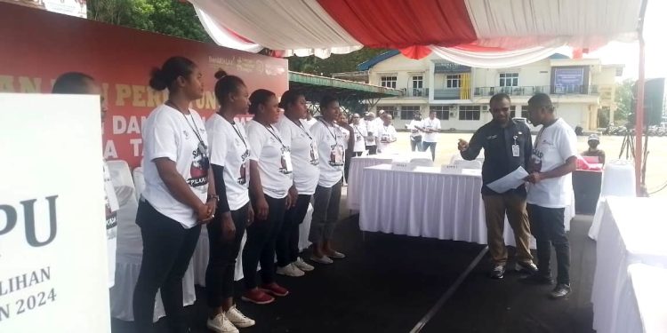KPU Jayapura Edukasi Masyarakat Lewat Simulasi Pemungutan dan Perhitungan Suara Pilbup