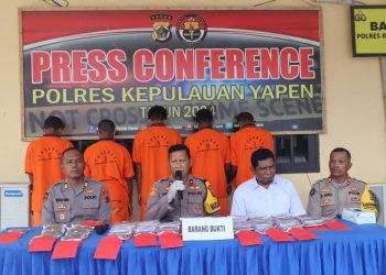5 Pengedar Ganja di Kepulauan Yapen Dibekuk Polisi