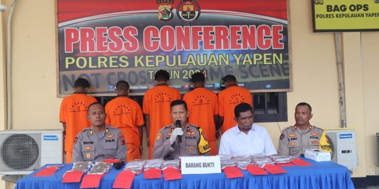 5 Pengedar Ganja di Kepulauan Yapen Dibekuk Polisi