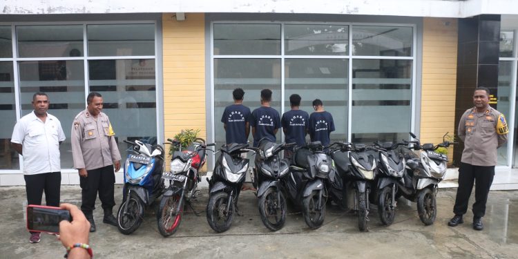 8 Motor Diamankan dari Komplotan Curanmor, 1 Diantaranya Milik Pemkot Jayapura