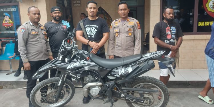 Polisi Amankan Motor Hasil Curian di Halaman Parkir Kantor AMA Sentani