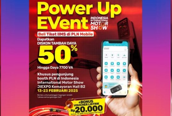 Beli Tiket IIMS di Aplikasi PLN Mobile Dapat Diskon 50 Persen Tambah Daya Listrik