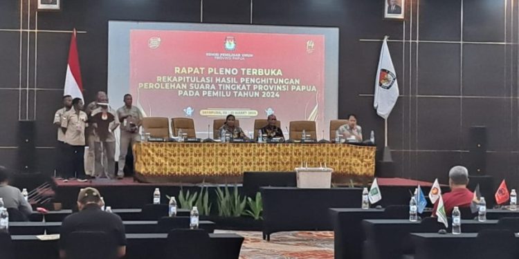 Polisi Pastikan Pleno Rekapitulasi Penghitungan Suara Pemilu di Wilayah Papua Berjalan Aman