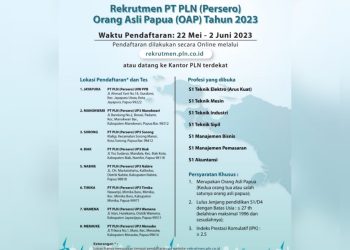 PLN Buka Lowongan Pegawai Khusus Orang Papua