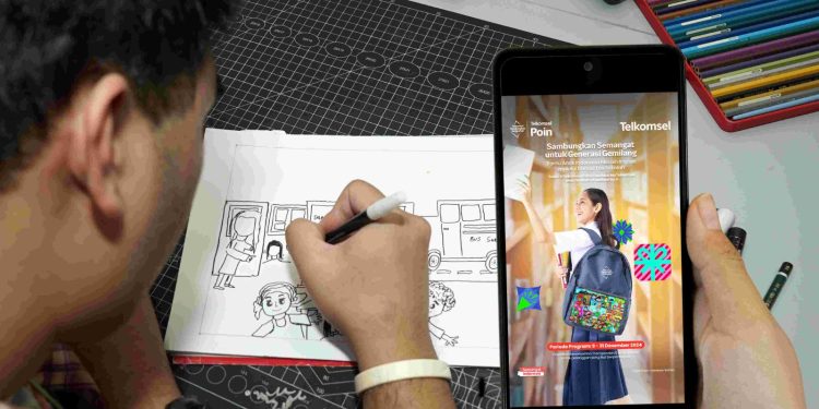 Telkomsel Ajak Pelanggan Tukar Poin untuk Donasi Tas Sekolah