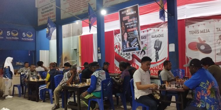 Ajang Silaturahmi, Caleg DPRD Jayapura Ruddy Bukanaung Gelar Turnamen Catur