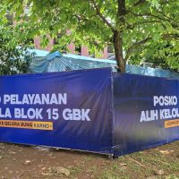 Posko pelayanan Blok 15 GBK. (Foto : Istimewa)