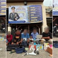 Pelaku dan barang bukti pencurian