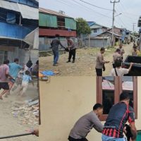 Penertiban judi sabung ayam di belakang Pasa Youtefa Abepura. (Foto : Istimewa)
