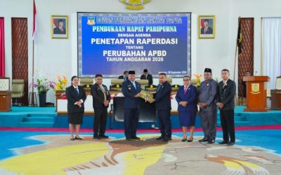 Penyerahan dokumen APBD Perubahan tahun anggaran 2026. (Foto : Pasificpos.com)