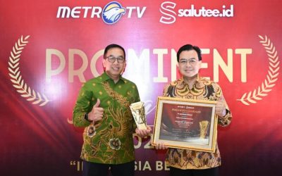 PT Jasa Raharja (Persero) meraih penghargaan “Excellent in Road Safety Empowerment” dalam ajang Prominent Awards 2026 yang diselenggarakan Metro TV. (Foto : Istimewa)