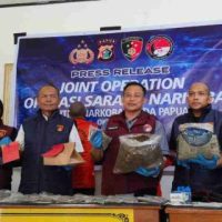Rilis temuan narkotika selama operasi. (Foto : Pasificpos.coM0