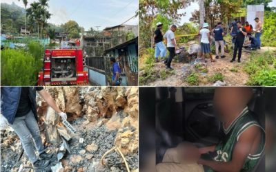 Olah TKP oleh Polsek Japsel dan pelaku saat ditangkap
