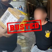 IG ditangkap Polisi saat mengambil paket berisi sabu. (Foto : Istimewa)