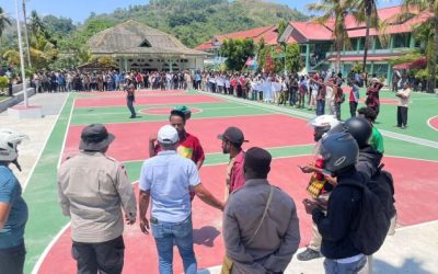 Suasana demo mahasiswa USTJ yang berujung anarkis. (Foto : Dok. Polresta Jayapura Kota)