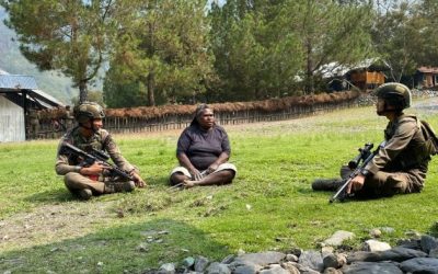 Satgas Kepolisian Operasi Damai Cartenz-2026 Sektor Puncak Jaya melaksanakan patroli humanis di Distrik Karubate, Kabupaten Puncak Jaya, Papua Tengah