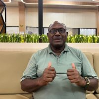 Tokoh pemuda dan masyarakat Suku Kamoro di Kabupaten Mimika, Damianus Samin