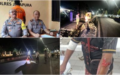 Tersangka saat dirilis Polisi dan lokasi kejadian. (Foto : Pasificpos.com)