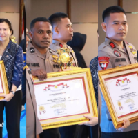 Tiga personel Operasi Kepolisian Damai Cartenz-2026 meraih penghargaan dalam Kompolnas Awards 2026 kategori perseorangan kelompok Satgas Operasi Daerah Konflik. (Foto : Istimewa)