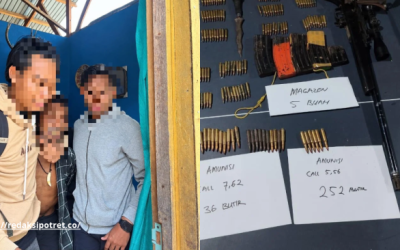 Petugas mengamankan seorang pria berinisial IHB alias H (23) yang masuk dalam DPO. (Foto : Istimewa)