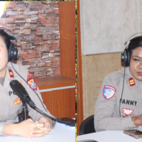 Kapolres Boven Digoel, Kompol Dian Novita Pietersz, dan Kasat Lantas Polres Keerom, Iptu Fanny Hendrika Krebru. (Foto : Istimewa)