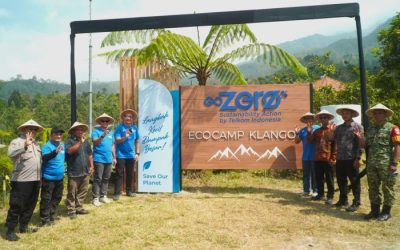 Telkom melalui GoZero% kembali menghadirkan inisiatif yang mencakup konservasi lingkungan, pengelolaan sampah, serta pengembangan kawasan GoZero% EcoCamp Klangon di Bukit Klangon, Desa Glagaharjo, Sleman. (Foto : Istimewa)